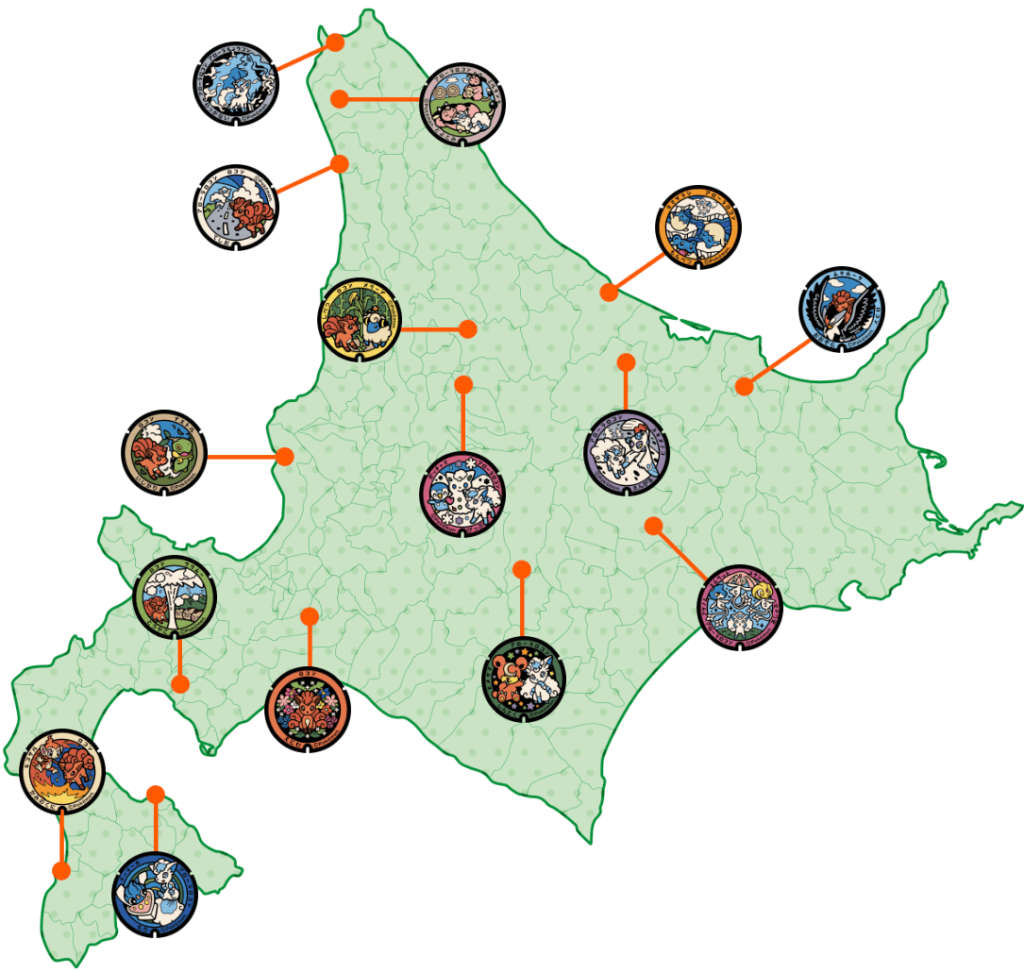 北海道に設置される『ポケふた』の地図