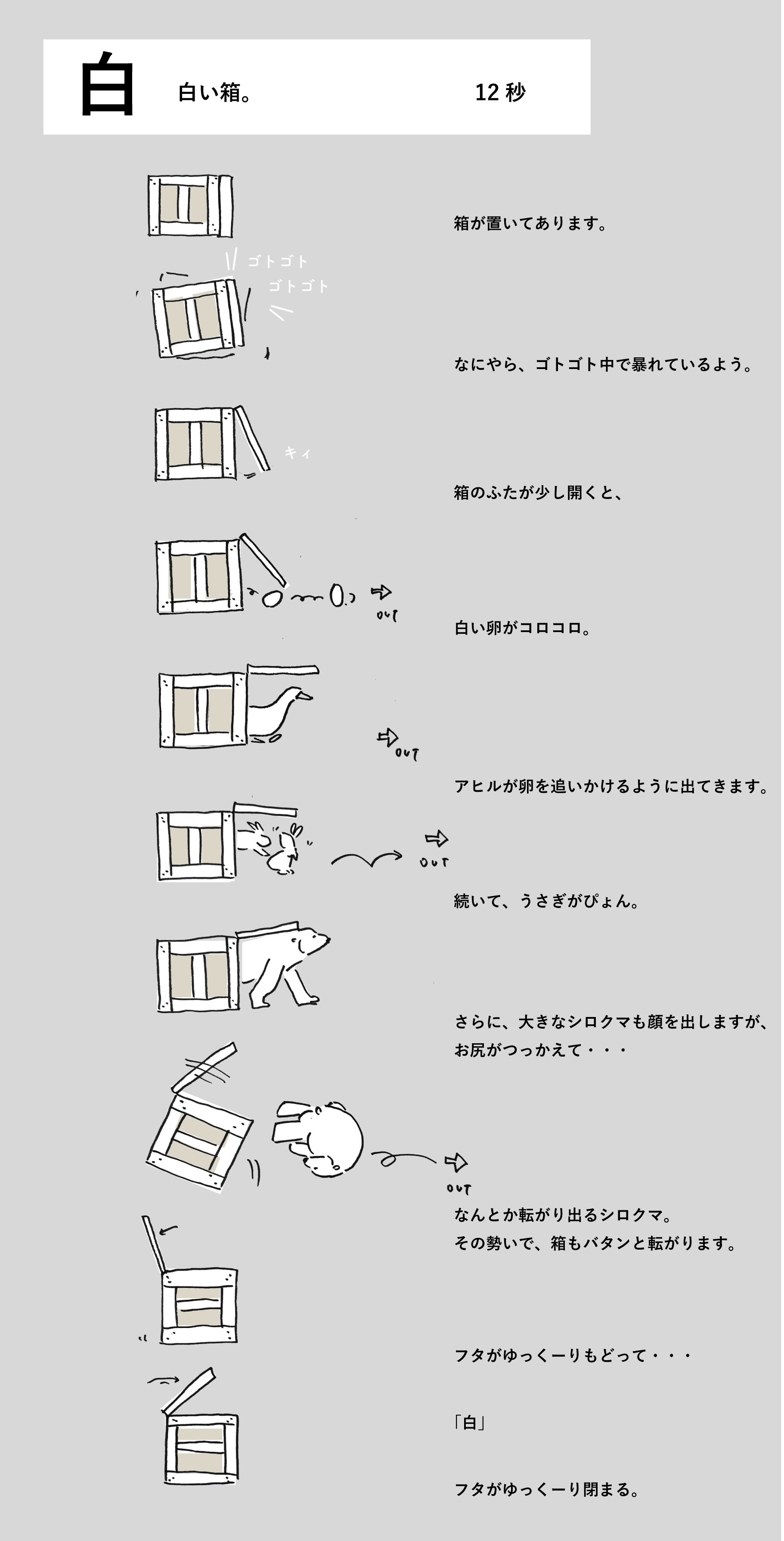 『onちゃんのきょうはどんなかんじ?』-「白」絵コンテ